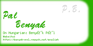 pal benyak business card